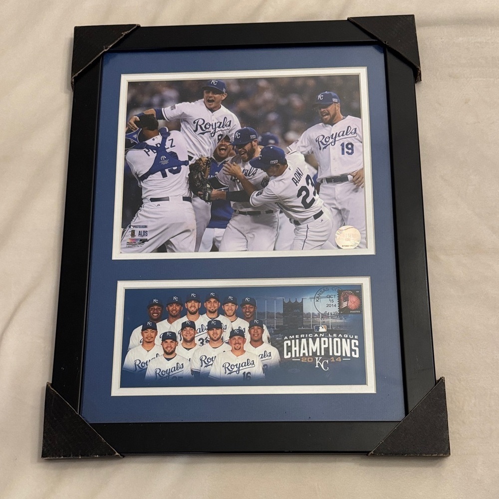 NEW! Framed 2014 Kansas City Royals Championship Photo Collage